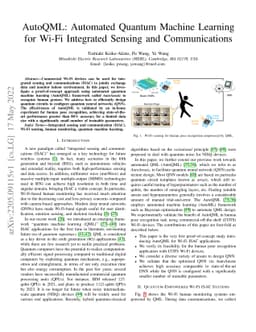 AutoQML: Automated Quantum Machine Learning for Wi-Fi Integrated Sensing
  and Communications