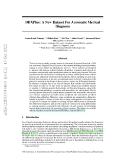 DDXPlus: A New Dataset For Automatic Medical Diagnosis