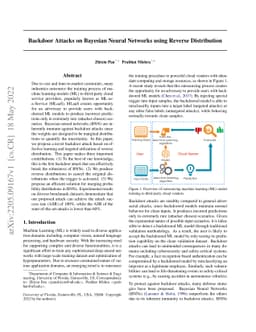 Backdoor Attacks on Bayesian Neural Networks using Reverse Distribution