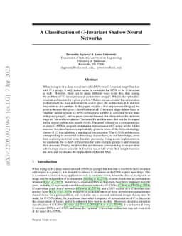 A Classification of $G$-invariant Shallow Neural Networks