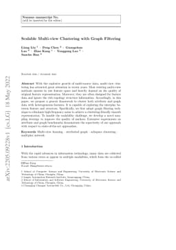 Scalable Multi-view Clustering with Graph Filtering