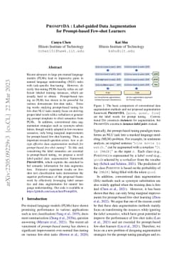 PromptDA: Label-guided Data Augmentation for Prompt-based Few-shot
  Learners