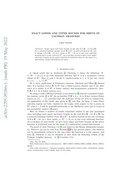 Exact lower and upper bounds for shifts of Gaussian measures