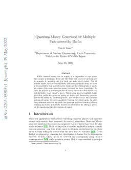 Quantum Money Generated by Multiple Untrustworthy Banks