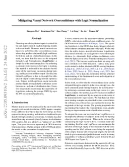 Mitigating Neural Network Overconfidence with Logit Normalization