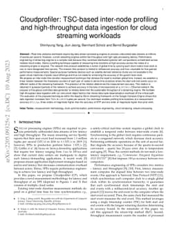 Cloudprofiler: TSC-based inter-node profiling and high-throughput data
  ingestion for cloud streaming workloads