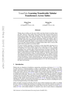 TransTab: Learning Transferable Tabular Transformers Across Tables