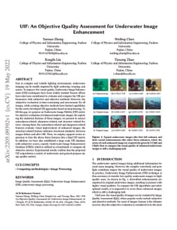 UIF: An Objective Quality Assessment for Underwater Image Enhancement