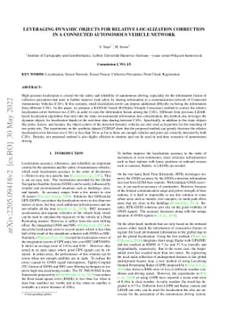 Leveraging Dynamic Objects for Relative Localization Correction in a
  Connected Autonomous Vehicle Network
