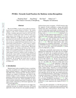 PYSKL: Towards Good Practices for Skeleton Action Recognition