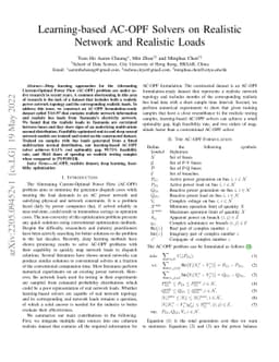 Learning-based AC-OPF Solvers on Realistic Network and Realistic Loads