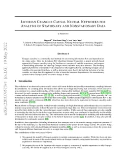 Jacobian Granger Causal Neural Networks for Analysis of Stationary and
  Nonstationary Data