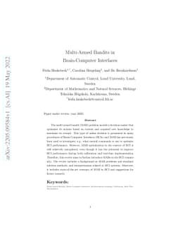 Multi-Armed Bandits in Brain-Computer Interfaces