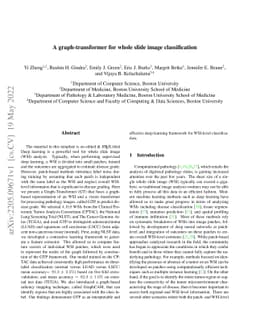 A graph-transformer for whole slide image classification