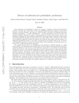Metrics of calibration for probabilistic predictions