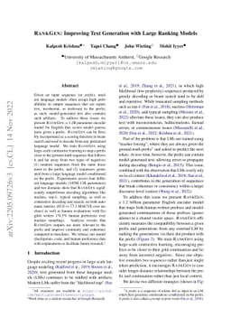 RankGen: Improving Text Generation with Large Ranking Models