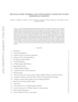 The Franz-Parisi Criterion and Computational Trade-offs in High
  Dimensional Statistics
