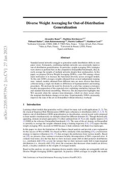 Diverse Weight Averaging for Out-of-Distribution Generalization