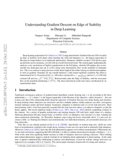 Understanding Gradient Descent on Edge of Stability in Deep Learning