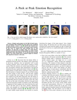 A Peek at Peak Emotion Recognition