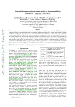 Towards Understanding Gender-Seniority Compound Bias in Natural Language
  Generation