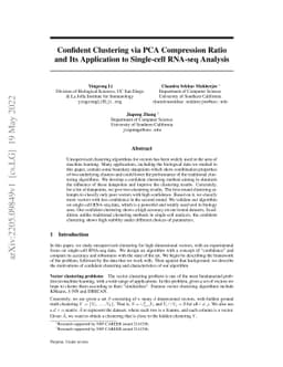 Confident Clustering via PCA Compression Ratio and Its Application to
  Single-cell RNA-seq Analysis