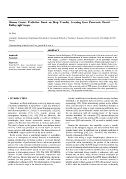 Human Gender Prediction Based on Deep Transfer Learning from Panoramic
  Radiograph Images