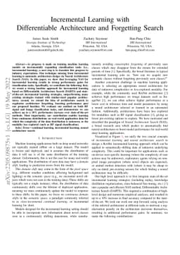 Incremental Learning with Differentiable Architecture and Forgetting
  Search