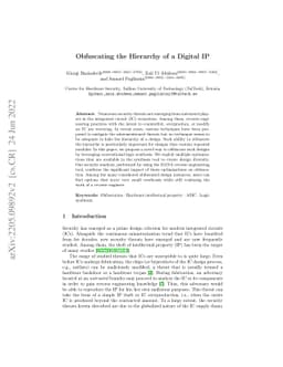 Obfuscating the Hierarchy of a Digital IP