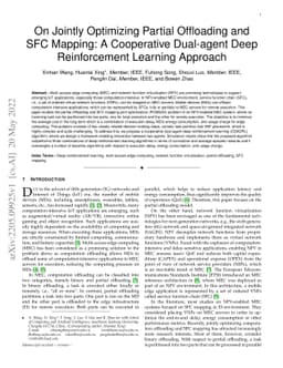 On Jointly Optimizing Partial Offloading and SFC Mapping: A Cooperative
  Dual-agent Deep Reinforcement Learning Approach