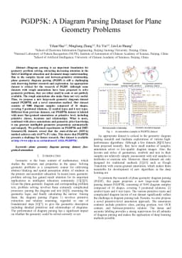 PGDP5K: A Diagram Parsing Dataset for Plane Geometry Problems