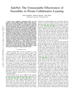 SafeNet: The Unreasonable Effectiveness of Ensembles in Private
  Collaborative Learning