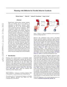 Planning with Diffusion for Flexible Behavior Synthesis