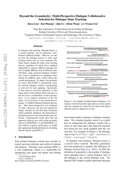 Beyond the Granularity: Multi-Perspective Dialogue Collaborative
  Selection for Dialogue State Tracking