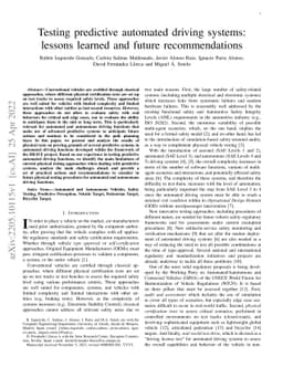 Testing predictive automated driving systems: lessons learned and future
  recommendations