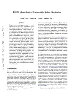 DDDM: a Brain-Inspired Framework for Robust Classification