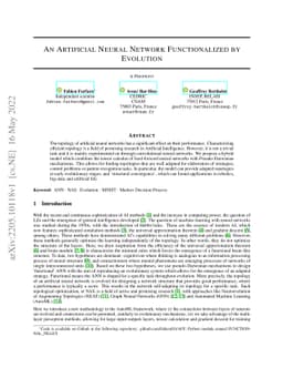 An Artificial Neural Network Functionalized by Evolution