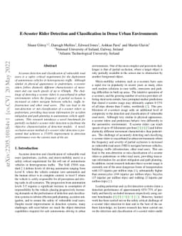 E-Scooter Rider Detection and Classification in Dense Urban Environments