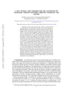 A New Central Limit Theorem for the Augmented IPW Estimator: Variance
  Inflation, Cross-Fit Covariance and Beyond