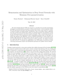 Memorization and Optimization in Deep Neural Networks with Minimum
  Over-parameterization