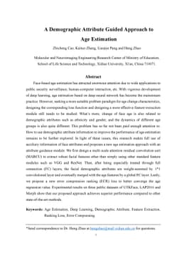 A Demographic Attribute Guided Approach to Age Estimation