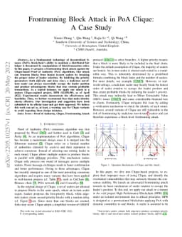 Frontrunning Block Attack in PoA Clique: A Case Study