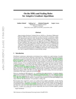 On the SDEs and Scaling Rules for Adaptive Gradient Algorithms