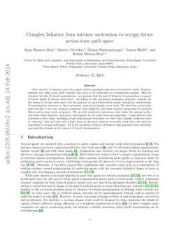 Complex behavior from intrinsic motivation to occupy action-state path
  space