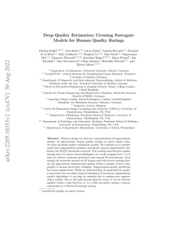 Deep Quality Estimation: Creating Surrogate Models for Human Quality
  Ratings