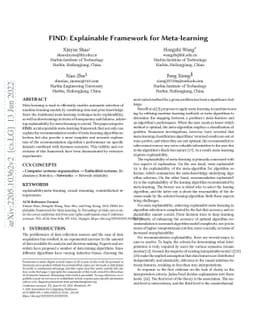 FIND:Explainable Framework for Meta-learning