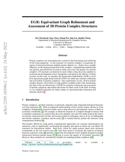 EGR: Equivariant Graph Refinement and Assessment of 3D Protein Complex
  Structures