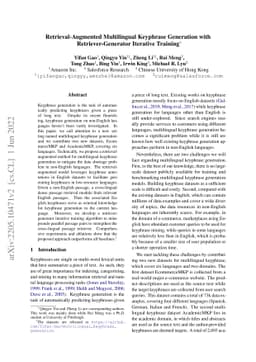 Retrieval-Augmented Multilingual Keyphrase Generation with
  Retriever-Generator Iterative Training