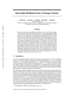 Knowledge Distillation from A Stronger Teacher