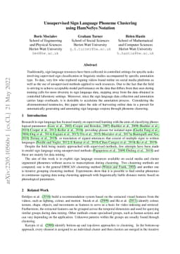 Unsupervised Sign Language Phoneme Clustering using HamNoSys Notation
